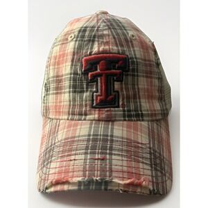 Texas Tech Red Raiders Hat Cap SnapBack Mesh Plaid Top Of The World Varsity